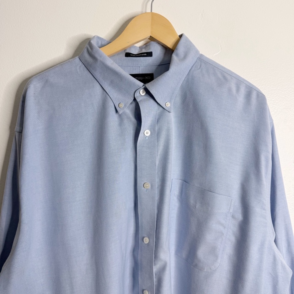 Lands End Men’s Supima Cotton Pinpoint Dress Shirt Blue Traditional Fit 3XL‎ 19